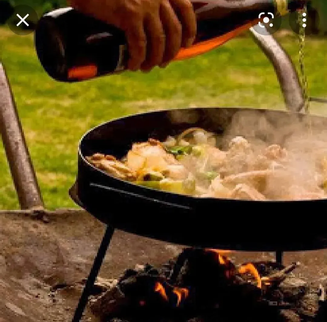 Cocina a fuego de campo en Rancho Quilla, la casa grande